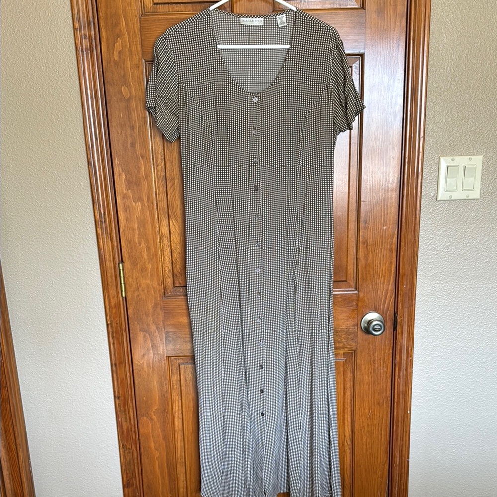 Black and White Checkered Women's Dress